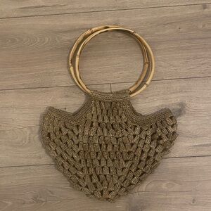 Izia Bag Tea Made in Mada Handcrafted Resort Brown Woven Purse